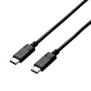 �y���������z�G���R�� USB�P�[�u�� Type C (USB C to USB C) 0.5m USB2.0�F�ؕi 5A�o�� �ő�480Mbps �u���b�N U2C-CC5P05NBK