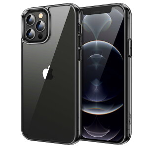 �y���������zJETech iPhone12ProMax �P�[�X (12 Pro Max 6.7�C���`��p) ���΂݂Ȃ� �Ռ��z�� �o���p�[�J�o�[ �����h�~ �N���A�o�b�N (�O���t�@�C�g)