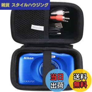 �y���������zNikon �f�W�^���J���� COOLPIX W150/W300/A100/A10 ��p�ی���[�P�[�X -waiyu JP (Storage case, Black)