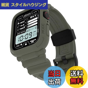 �y���������z[elkson] �A�b�v���E�H�b�` �o���h 45mm 44mm �o���p�[�P�[�X�t�� ���ȃ����Y�o���h Apple Watch SE2 iWatch Series 9 8 7 6 5 4�p, Quattro Pro Series �X�|�[�c�~���^���[�ی�P�[�X �v���e�N�^�[ 