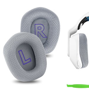 �y���������zGeekria �C���[�p�b�h Comfort �݊��� �p�b�h ���W�N�[�� Logitech G733, G535, G335 �w�b�h�z���ɑΉ� �C���p�b�h/�C���[�N�b�V����/�C���[�J�b�v (���b�V���t�@�u���b�N/�O���[)