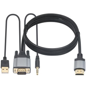 �y���������zDuttek VGA HDMI �ϊ� �A�_�v�^�[�P�[�u���AVGA to HDMI �ϊ� �����b�L 1080P �A�N�e�B�u VGA�f�W�^�� HDMI �A�i���O�r�f�I�A�_�v�^�[ �I�[�f�B�I�o�͕ϊ���t�� �f�X�N�g�b�v�A�v���W�F�N