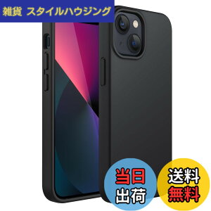 �y���������zJETech iPhone13 mini �V���R���P�[�X(5.4�C���`��p) �V���L�[�\�t�g�^�b�`�t���{�f�B�ی�P�[�X �}�C�N���t�@�C�o�[���C�j���O�t���ϏՌ��J�o�[ (�u���b�N)