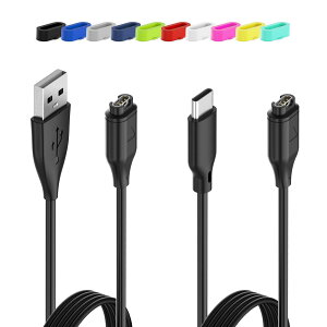 �y���������zHianjoo Garmin Fenix 7 7S 7X �p �[�d�P�[�u��, Garmin Fenix 6 6S 6X �p Fenix 5 5S 5X Plus �p Vivoactive 4 4S 3 �p Forerunner 955 255 �K�[�~�� �p �[�d�P�[�u�� 2�{�Z�b�g USB�[�d�� �h�o�v���O*10�ɕt��