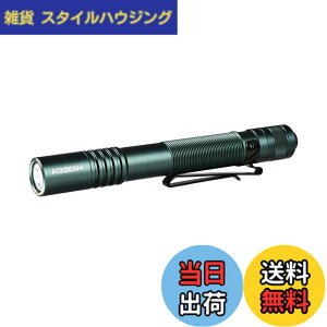 �y���������zACEBEAM Pokelit 2AA �����d�� ����519A LED �����F�� 5000K �����F 600���[���� ���^�y�����C�g �P�O�d�r�Ή� USB-C�[�d�� IP68�h�� ���p�_���ő�13.5�� ���肵���p�t�H�[�}���X led �t���b�V