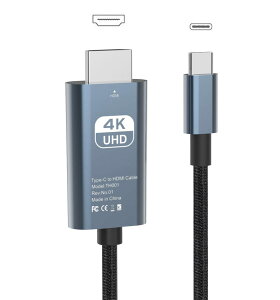 �y���������zVAVIICLO ���ϋv�i�C���� USB Type C HDMI �ϊ� �P�[�u���y4K@60Hz�z2M�ڑ��P�[�u�� Thunderbolt3 �^�C�vC to hdmi �Ή�MacBook Pro/Air/iPad Pro/Surface Go/Google Pixelbook/Chromebook/Galaxy/Mac OS/Windows/Andriod����