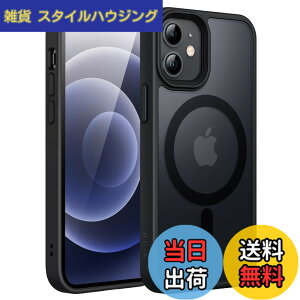 �y���������zJETech iPhone 12 mini 5.4�C���`�p �}�O�l�b�g �P�[�X MagSafe�ɑΉ� �������̃}�b�g�w�� ���^ �ϏՌ� �J�o�[ (�u���b�N)