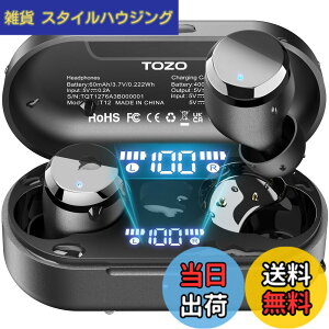 �y���������zTOZO Tones Dots�iT12�j ���C�����X�C���z�� �ɏ�̉��̌� ���͂��@�ׂȉ� LED�f�B�X�v���C�d�r�c�ʕ\�� �h�����\ ENC�m�C�Y�L�����Z�����O �J�X�^��EQ ��p�A�v���Ή� �^�b�`���� 