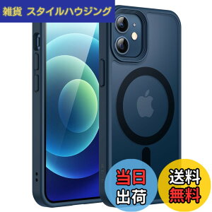�y���������zJETech iPhone 12 mini 5.4�C���`�p �}�O�l�b�g �P�[�X MagSafe�ɑΉ� �������̃}�b�g�w�� ���^ �ϏՌ� �J�o�[ (�u���[)