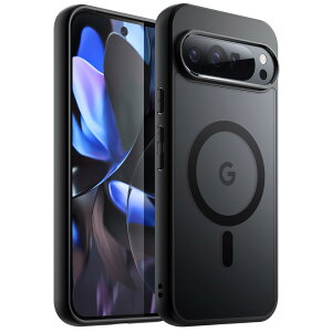 �y���������zJETech Google Pixel 9/9 Pro 2024�p �}�O�l�b�g�P�[�X MagSafe�Ή� �������}�b�g�o�b�N �ϏՌ��X�}�z�J�o�[ (�u���b�N)