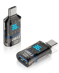�y���������zaceyoon USB C �ϊ��A�_�v�^ 2�Z�b�g LED�f�B�X�v���C�t�� USB 3.2 USB Type C �ϊ� �A�_�v�^ �ő�10Gbps�f�[�^�]�� �ő�36W �}���[�d Type-C�I�X USB-A���X ���b�g�`�F�b�J�[ �d���d���\�� OTG