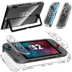 �y���������zNintendo Switch 2 �J�o�[ �N���A [ONETIAOLONG] �X�C�b�`2 �P�[�X PC�f�ސ� ���̎��݌v ���E�ȒP ���ϖh�~ ���^�y�ʐ݌v ���ϏՌ� �w��h�~ ���h�~ �ی�J�o�[ Switch 2 (2025) �Ή�(�N���A)