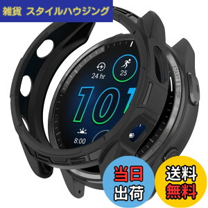 �y���������z�mRuenTech�n�Ή�GARMIN Forerunner 965�P�[�X �ی�P�[�X Garmin Forerunner 965�p�J�o�[ 6�F�I �\�t�g�V���R���� �v���e�N�^�[�J�o�[ �ϏՌ� �y�� ���t���ȒP (�u���b�N)