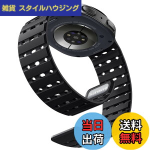 �y���������z[Bandletic] Galaxy watch 8 �o���h - �}�O�l�b�g�� �V���R���o���h Watch 8 44mm 40mm/ Watch 8 Classic 46mm �ɑΉ� N52���� �ʋC�� �ϊ� �h�� �y�� �j�����p �����p�o���h �F�F�u���b�N