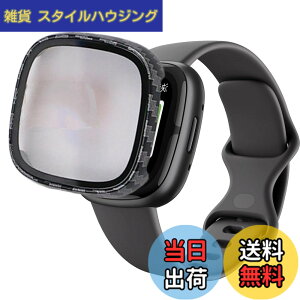 �y���������zAIYYXX For Fitbit sense2 /Fitbit versa4 �J�o�[ 3D���p�G�b�W �����^ PC+�K���X�f�� ��̌^ Fitbit sense2 /Fitbit versa4 �P�[�X �Ή� �����[�d�\ �[�d�⏕��t�� �����ߗ� �L�Y�h�~ �w �F�F�J�[