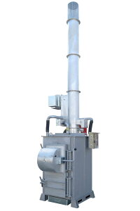 DAITO 廃プラ対応小型焼却炉 SPZ-400M ダイオキシン抑制型。全面開放扉の採用で大きなゴミも楽に投入。設置費込み。