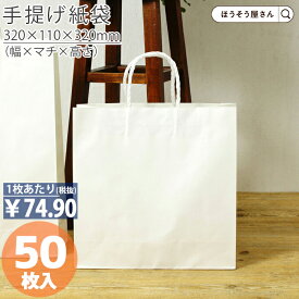 【当店限定★ポイント5倍】 紙袋 高級 手提げ袋 手提袋 ST3才 白 無地 50枚手提げ マチ広 仕出し お弁当 おしゃれ 収納 業務用 ワイン 小 茶 手提げ 日本製 高品質 ギフト プレゼント イベント 入学 新学期 新シーズン 新店舗 シ