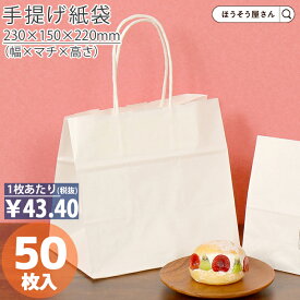 【当店限定★ポイント5倍】 紙袋 花材 花用 自動手提袋 HV2315 晒 無地 50枚おしゃれ 収納 業務用 ワイン 小 茶 手提げ 日本製 高品質 ギフト プレゼント マリトッツォ パン お持ち帰り テイクアウイベント 入学 新学期 新シーズ