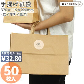 【当店限定★ポイント5倍】 紙袋 手提げ袋 手提袋 平紐 H平XS 未晒 無地 50枚手提げ マチ広 仕出し お弁当 おしゃれ 収納 業務用 ワイン 小 茶 手提げ 日本製 高品質 ギフト プレゼント イベント 入学 新学期 新シーズン 新店舗