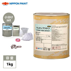naxウレタンプラサフ SBアルファ グレー 1kgセット/日本ペイント プラサフ 塗料