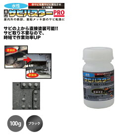 国産 水性 錆転換塗料 ブラック 超絶さびバスターPro 100g/水性塗料 サビ止め 1液 サビ転換 錆転換 ホールド 錆止め