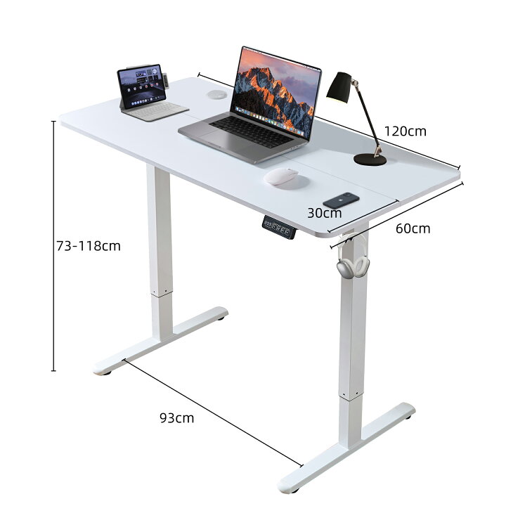 楽天市場】電動 昇降デスク スタンディングデスク 幅120cm 奥行き60cm 
