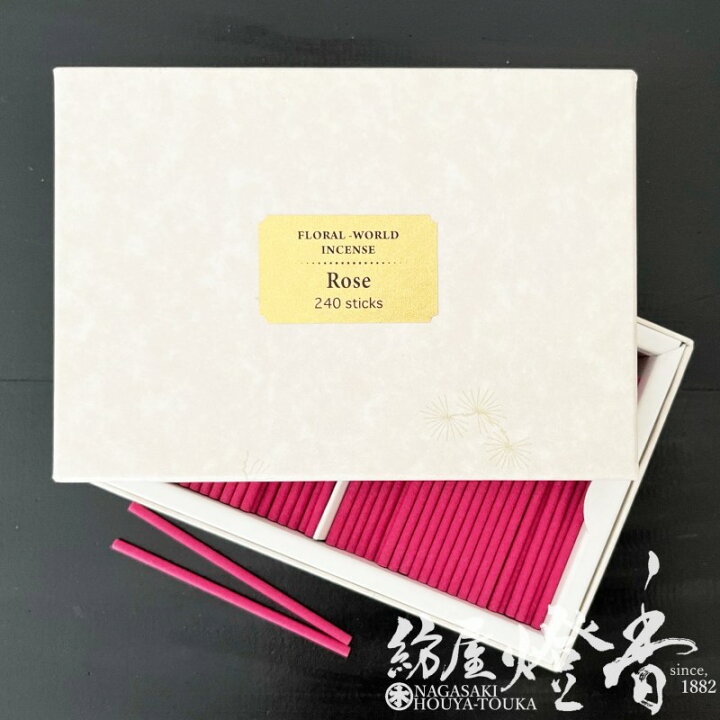 楽天市場】お香 六種花世界 ローズ スティックタイプ 240本入 徳用大箱 