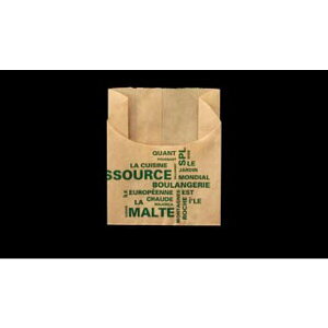 大阪ポリエチレン販売 8865 耐油紙袋 No214ヨーロピアンハーフムーン(茶) 90(マチ35)×62+45mm 1包1000枚入