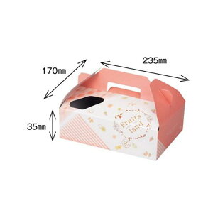 【屋号必須】オリカ いちご箱 フルーツランド マミィ 173×238×100mm 1ケース100セット入り