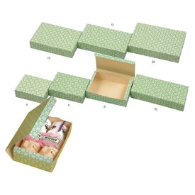 【値引有】【屋号必須】和菓子用サービス箱 8個用 和 B グリーン 8 182×126×45mm 1セット500枚 玉谷共栄堂 251008