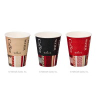 【屋号必須】C2650EC エンボスカップ HMカフェ 260ml 9oz 3柄アソート 1ケース1000個入り SUNNAP 紙コッ…