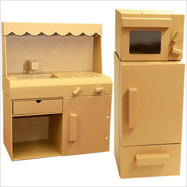 楽天市場 欧州玩具安全に合格 ダンボール ままごと キッチン 茶3点セット 冷蔵庫 レンジ おままごと ダンボールキッチン キッチンセット 段ボール 段ボールキッチン ままごとセット おままごとキッチン 木製 2歳 1歳 誕生日プレゼント 女の子 クリスマス