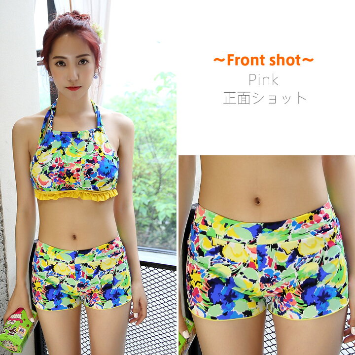楽天市場】レディース 水着 S/M/L ショートパンツ レース 花柄 通販 