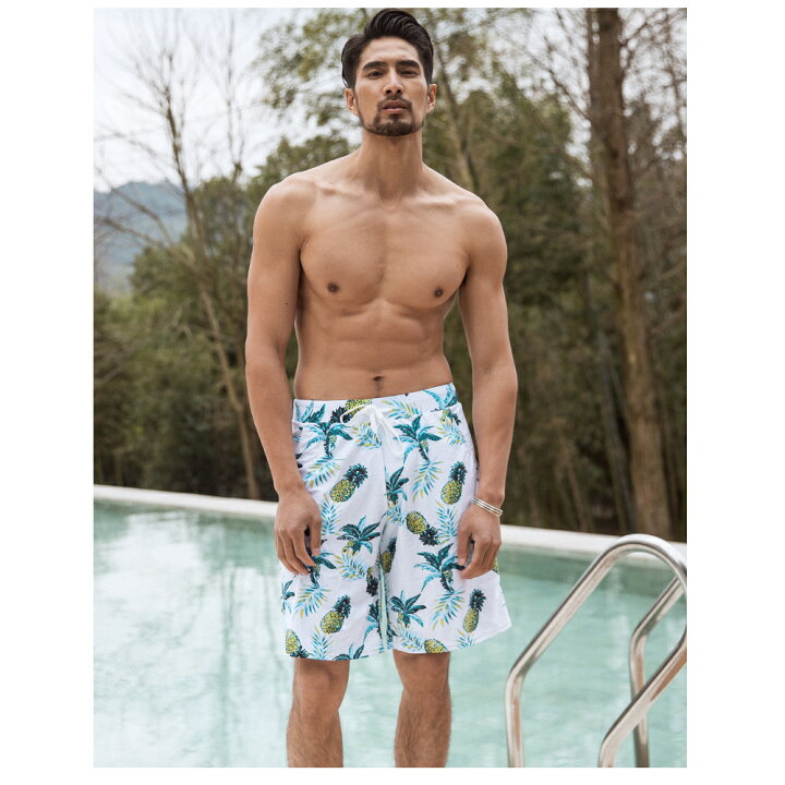 楽天市場 水着 ペア水着 レディース メンズ カップル水着 体型カバー ビーチパンツ お揃い ペアルック トランクス ビキニ 海 プール 夫婦 恋人 彼氏 彼女 大きいサイズ パイナップル ワンピース ホユキ楽天市場店