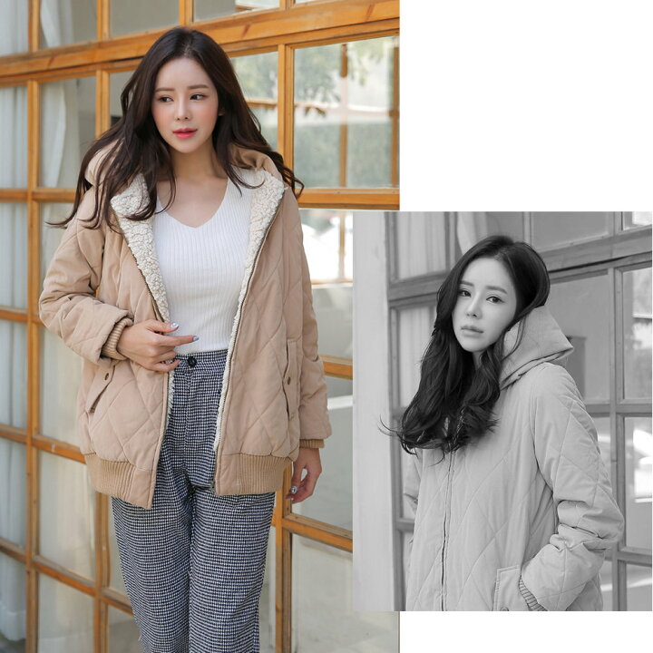 楽天市場 レディース コート ブルゾン ビックネック 裏地 もこもこ ネイビー マスタード ベージュ ピンク M L Xl 大きいサイズ ママ プレゼント アウター 楽天 通販 ポケット付き 暖かい 防寒 カジュアル かわいい 便利 秋冬 ホユキ楽天市場店