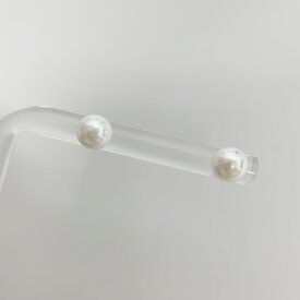 【中古】ノンブランドジュエリー 一粒パールピアス アコヤ真珠5.5mm K14WG