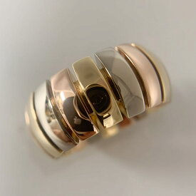 【中古】カルティエ Cartier スリーカラー K18（YG*WG*PG）三色リング