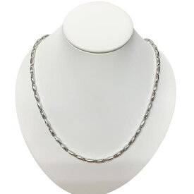【中古】CHIMENTO キメント デザインネックレス チェーンネックレス K18WG ホワイトゴールド約50cm