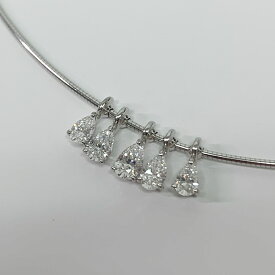 【中古】ミキモト MIKIMOTO K18WG ダイヤモンド ネックレス 1.18CT