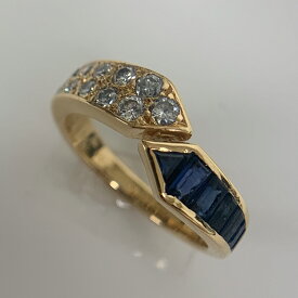 【中古】Van Cleef & Arpels ヴァンクリーフ＆アーペル ダイヤ　サファイア　リング 指輪18kt