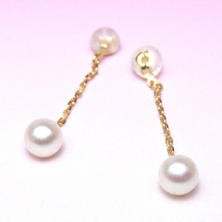 楽天市場】K18YG アコヤ真珠 ピアスキャッチ バックキャッチ 5.5-6.0mm 