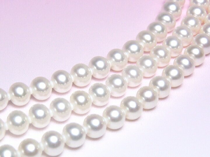 楽天市場】淡水真珠 ロングネックレス ホワイトカラー 5.5-6.0mm 120cm 