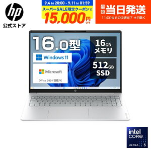 �y�����E�V�i�E���[�z HP �m�[�g�p�\�R�� Office�t�� �m�[�gPC �p�\�R�� HP OmniBook 3 16-bu 16�C���` �C���e�� Intel Core Ultra 5 225U Windows 11 16GB������ 512GB SSD 2K����� IPS�f�B�X�v���C Wi?Fi 6 Bluetooth 5.4 