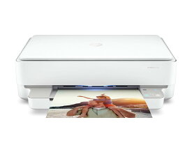 【HP公式】HP カラー プリンター A4インクジェット複合機 ENVY 6020 ホワイト スマホ印刷 Wi-Fi対応 自動両面印刷 テレワーク 光るステータスライト スマートタスク(型番:7CZ37A#ABJ)