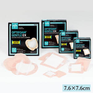 オプティフォーム ジェントルEX(吸収フォームドレッシング) 7.6×7.6cm 10枚入(MSCEX33EP)メドライン・ジャパン【フォームドレッシング GENTLE EX 吸収ドレッシング材 メドライン ドレッシング材