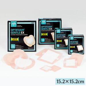 オプティフォーム ジェントルEX(吸収フォームドレッシング) 15.2×15.2cm 10枚入(MSCEX66EP)メドライン・ジャパン【フォームドレッシング GENTLE EX 吸収ドレッシング材 メドライン ドレッシング