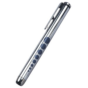 <メール便5個まで可能>ソフトLEDペンライト(瞳孔ゲージ付) SM-355N ネイビー 02-3413-00