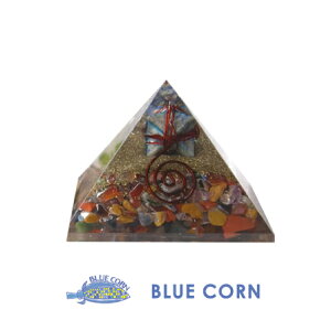 置くだけでパワースポットになる! ラピスラズリのマルカバスター入り オルゴナイト ピラミッド パワ−スト−ン 天然石 水晶メンズ レディース 癒し 浄化 幸運 天然石