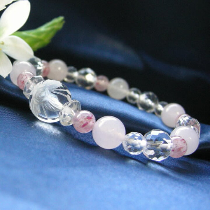 楽天市場】パワーストーン ブレスレット ストロベリークォーツ ローズ  