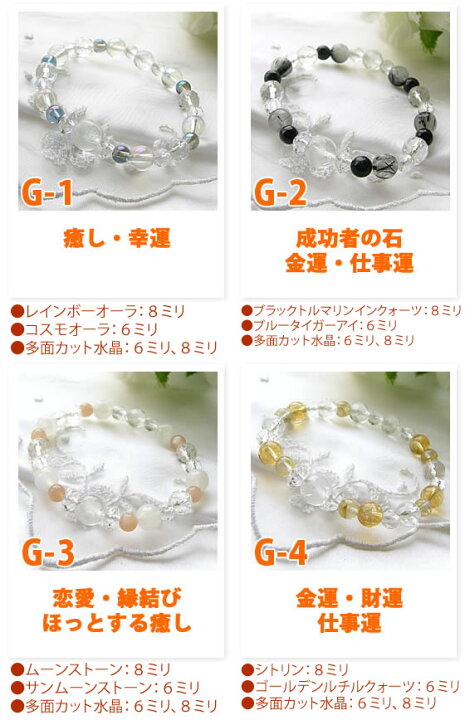 楽天市場】パワーストーン 天然石 四つ葉のクローバー 水晶 
